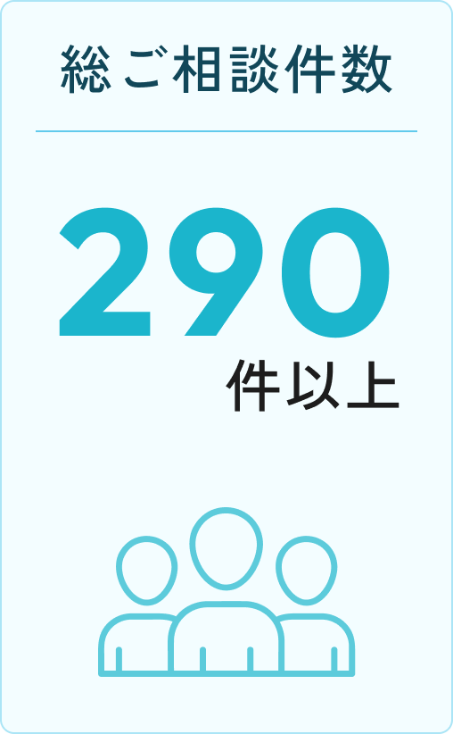 総ご相談件数290件以上